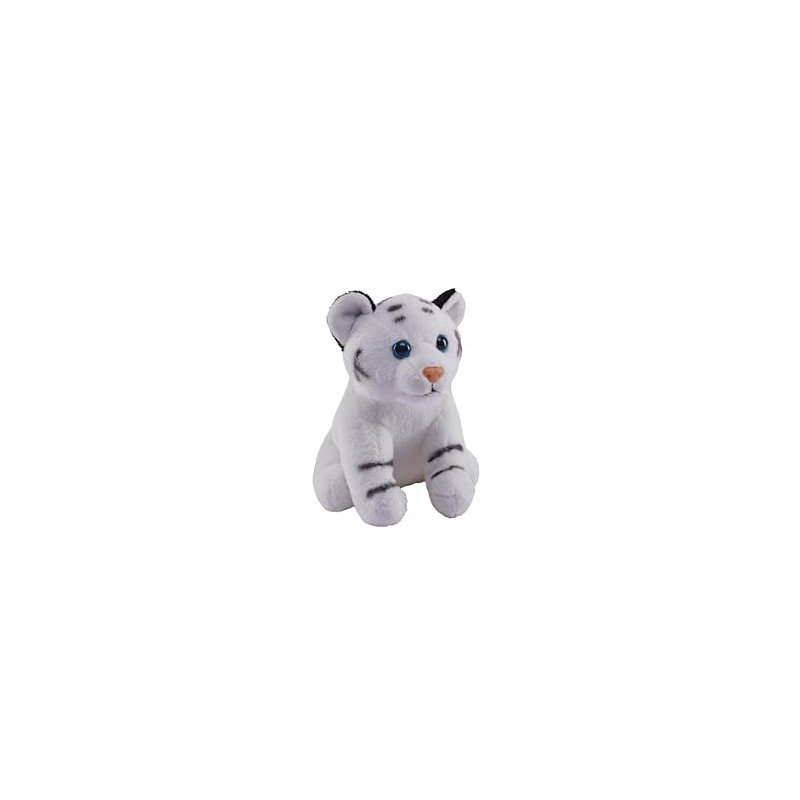 Wild Republic Pocketkins Eco White Tiger, Stuffed Animal, 5 Inches,