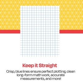 School Smart Graph Paper, 8-1/2 x 11 Inches, 1/10 Inch Ruling, White, 500 Sheets