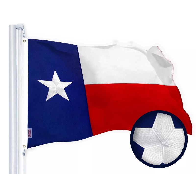 G128 Combo: American USA Flag & Texas TX State Flag