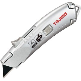 Tajima Utility Knife - VR-Safety Knife Box Cutter with Self Retracting Blade & 3 V-REX Blades - VR-103