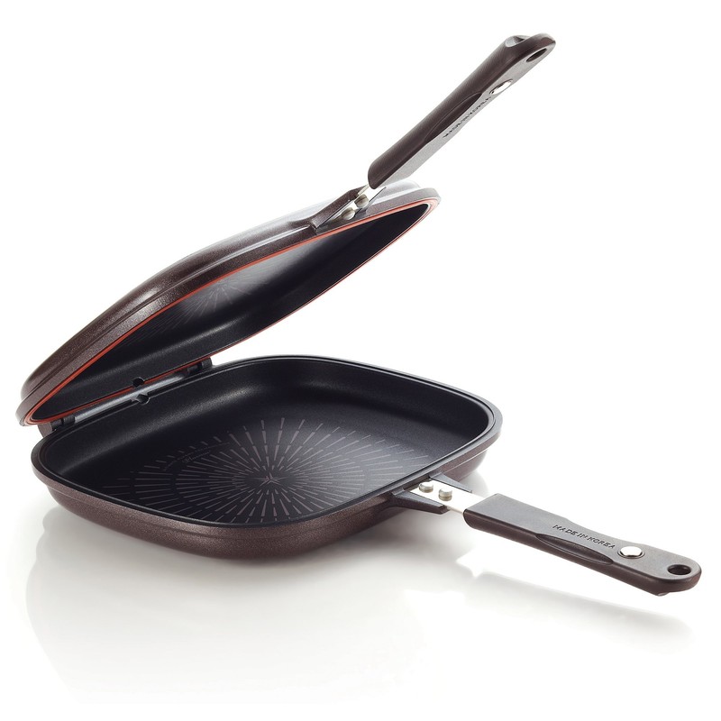 Happycall Titanium Nonstick Double Pan, Flip Pan, Square, Dishwasher Safe,