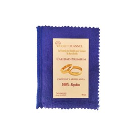 Silver and Gold Jewelry Cleaning Cloth. Paño Limpiador de Joyería Fina. Limpieza Profesional para Plata y Oro. Paño Tratado con Fórmula Limpiadora para Pulido y Brillo de Joyas. Medidas: 10.5x13.5cm