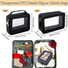 Beebeecraft 2Pcs 2 Styles Popvibe Clear Makeup Bag Rectangle Black