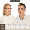 AQWANO Rimless Reading Glasses Computer Blue Light Blocking for Women