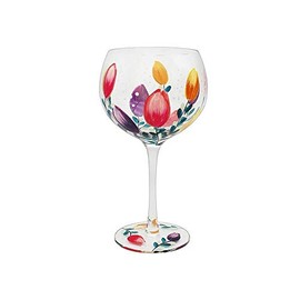 The Leonardo Collection JNS_475160 1 Piece-9x9x21 cm Hand Painted Tulip Gin Glass, Multicolored