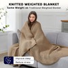 L'AGRATY Knitted Weighted Blanket - 50"x60" 7lbs Cooling Chunky Knit