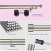 Lwiiom Double Curtain Rods with Aluminum Bouquet Brackets and End