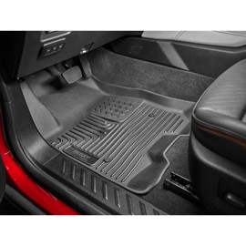 Husky Liners Weatherbeater Floor Mats | Fits 2016-2017 Toyota Tacoma - Manual Trans, Double Cab | Front & 2nd Row, 3-pc | 93881