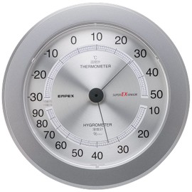 EX-2738 Empex Weather Meter, Thermometer/Hygrometer, Super EX, For Wall Mounting, Made in Japan