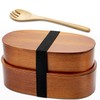 YFWOOD Japanese Bento Box, Lunch Boxes, Japanese Double Layer Natural