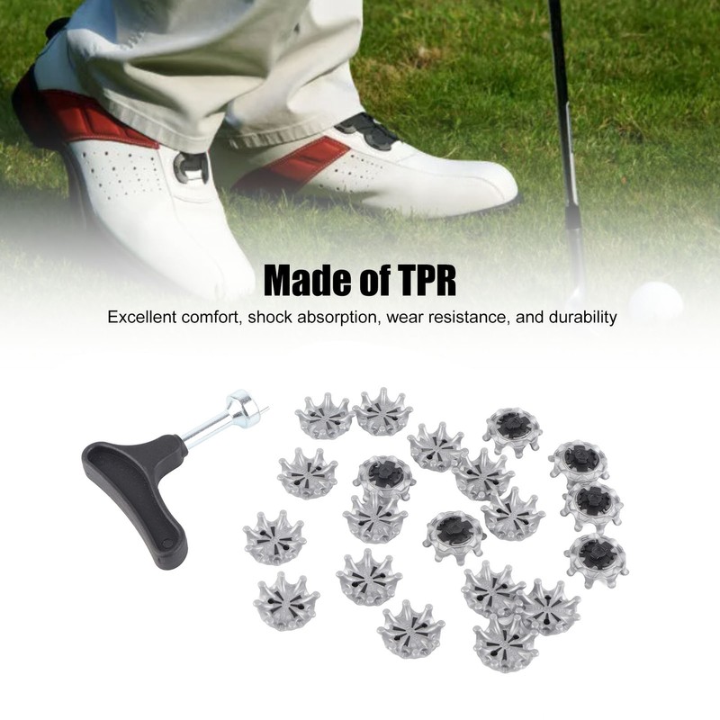 20Pcs Golf Shoe Spikes Golf Shoe Replacement Cleats Pins Removable