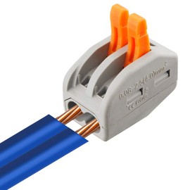 100 Pcs Lever Connectors Nuts 2 Conductor Combination Compact Wire Connectors Fast Connection Terminal 28-12 AWG Suitable for Multiple Types