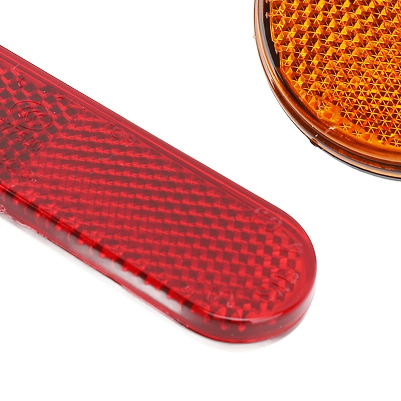 Bicycle Round Reflectors Improved Visibility Universal Fit License Plate Reflector