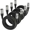 EBXYA XLR Cable 15ft 4 Packs Microphone Cable with 3-Pin