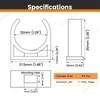32mm/1.26" (40 PCS) U-Shaped PVC Pipe Clamps (White), Hose Hanger