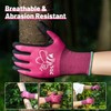 JDL Gardening Gloves for Women 3 Pairs Nitrile Coated Touchscreen