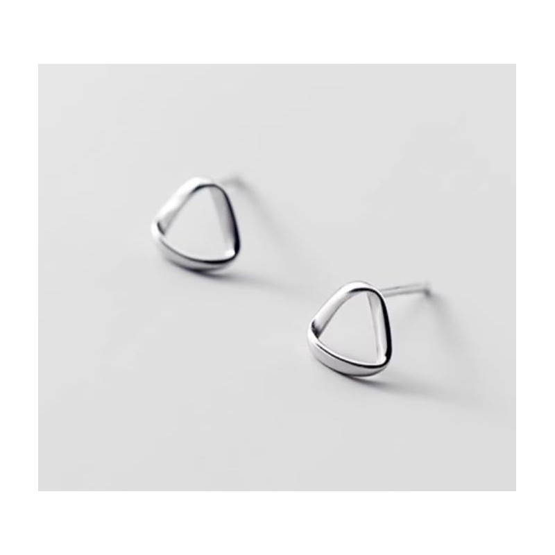 925 Silver, 925 Silver, Hypoallergenic Earrings, Cool Triangle, Triangle, Small,