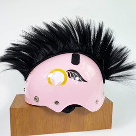 Lecherri Hawk for Helmet 1PC Helmet Accessories Helmet Mohawk Hair Decoration for Motorcycle Helmet Bicycle Helmet Ski Helmet 8 Colors (Helmet Not Included) (Rainbow Color)