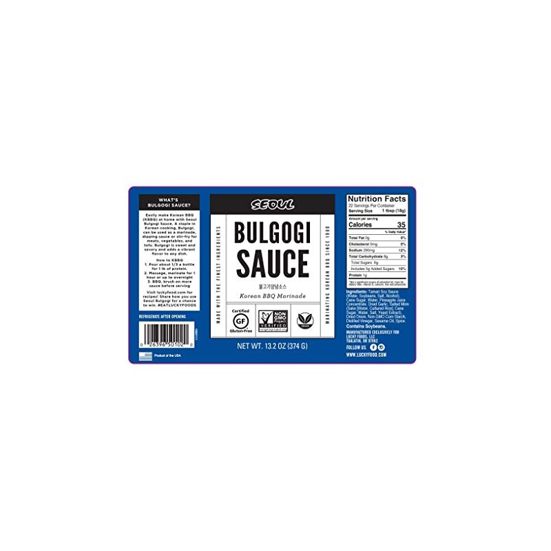 Lucky Foods, Korean BBQ Bulgogi Sauce, 13.2 Ounce