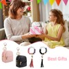 JEPELUS 2Pcs Mini Portable Backpack Keychain & 2Pcs Beaded Keychain