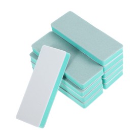 Mipcase 10pcs Dual Side Nail Buffer Blocks Green White Sanding Sponge for Manicure for Jewelry Polishing and Nail Care Fine Grit Sanding Tool