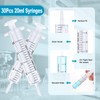 Gufastoe 30pcs 20ml Plastic Syringes with Caps Without Rubber Stopper