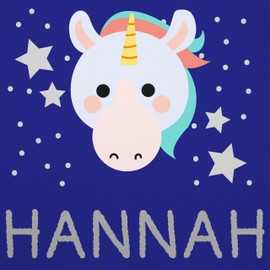 Geschenk mit Namen personalisiert by Shirtracer - Children's Apron for Boys and Girls - Unicorn Image and Your Name, 3 Royal Blue