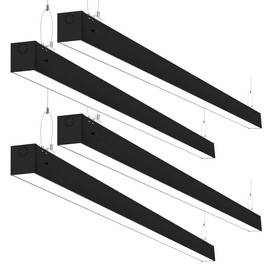 kadision Linkable 4FT LED Linear Light, 3000K/4000K/5000K 40W 5200lm, 0-10V Dimmable Suspended Linear LED Lighting Fixture for Offices Retails Shops, ETL Listed (4 Pack)