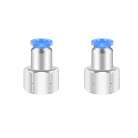 1/2 Female Npt Push to Connect Fittings,CEKER 6MM x 1/2" NPT Female Thread Air Fittings 6MM Quick Connect Air Lines Fittings Pneumatic Tubing Fitting Push in Connector 2Packs