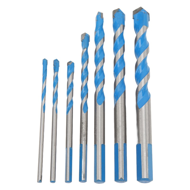 7PCS Carbide Drill Bits Straight Shank Spiral Drilling Bit Set