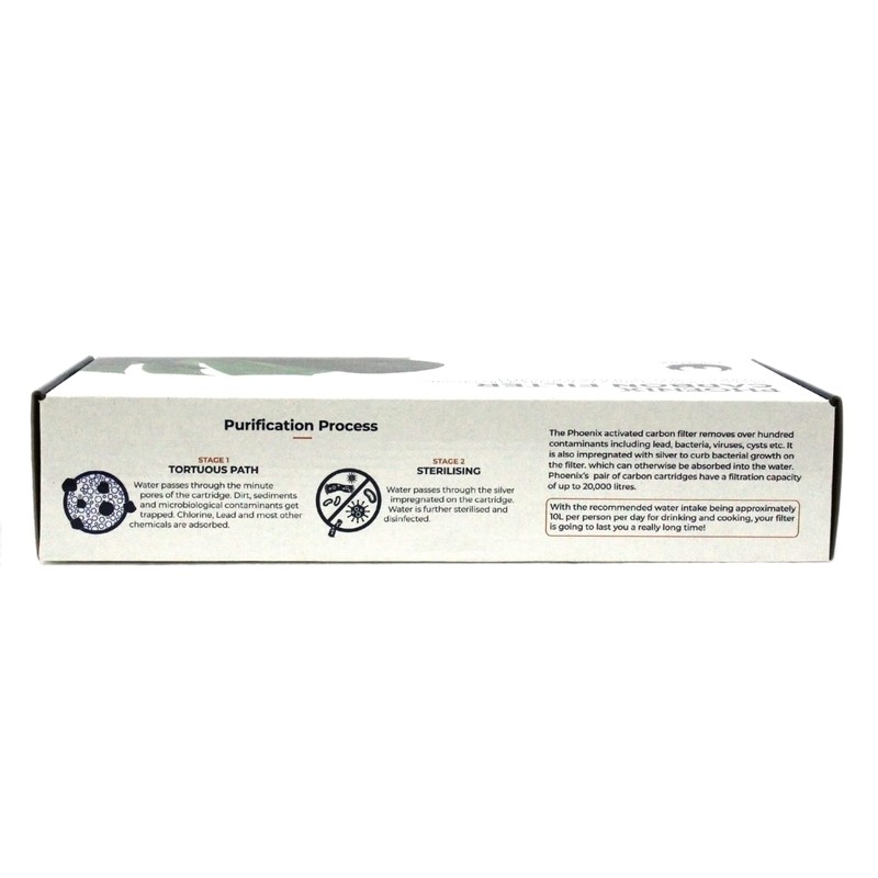 Phoenix Gravity Carbon Filter Cartridges Replacement for Gravity Fed Stainless