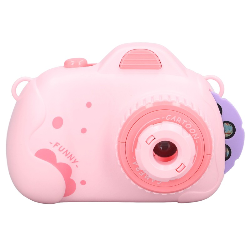 Kids Music Camera Pink Cute Adjustable Puzzle Kids Cartoon Projection