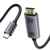 6.6 FT Nylon Braided 4K@240Hz USB-C to DisplayPort 2.1 Cable,