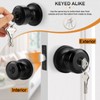 Probrico Black Door Knob Keyed Like Door Knob with Lock