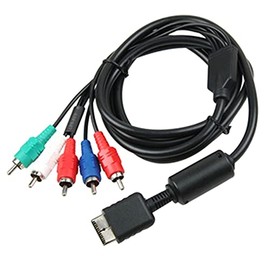 Tuperoymse Ypbpr for PS2//Slim HDTV-Ready TV HD Component AV Cable 5-Wire 6FT Black