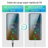 Cable USB a USB C, paquete de 3 cables de