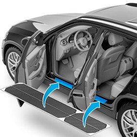 uProtect Car Door Sill Protector for Skoda Octavia Combi 4 (IV) NX5 I 2020-2025 - Protective Film Car Door Accessories Trim Paint Protection Film Carbon Black