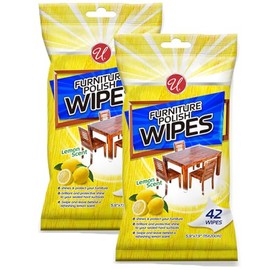 84Pc Wood Cleaner Polishing Wipes Shine Protect Furniture Doors Lemon Scent 2Pk Pleasant Lemon Scent Brilliant Shine Use on Nonporous Surface Safe Doors Furniture Cabinets Wood Kitchen Bathroom