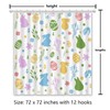 APROPHIC Easter Shower Curtain, Funny Rabbit Shower Curtain Set, Coloured