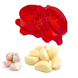 Angel’s Peel Lounge Garlic Mincer, Manual Garlic Press for Quick Meal Preparation - Kitchen Tools for Mincing Garlic, Ginger, Herbs, Nuts (Red Color)