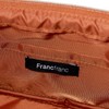 Francfranc Velour Pleated Wire Pouch, Orange with Pocket, Cosmetic Storage
