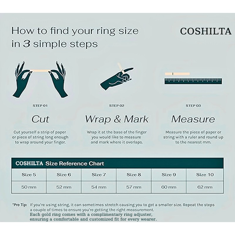 Coshilta 14K Gold Plated Cubic Zirconia Ring for Woman, Multi