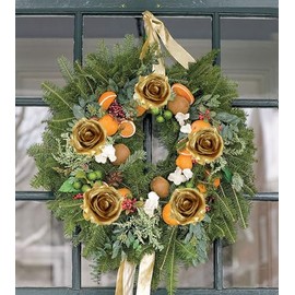 20 rosas doradas artificiales, rosas falsas, flores de seda de aspecto real, a granel, grandes flores de imitación con tallos para centros de mesa de mesa, decoración del hogar, fiesta