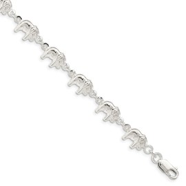 Sterling Silver Elephant Bracelet