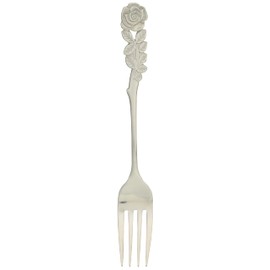 Takakuwa Metal Rose Cutlery Dessert Fork, Satin 004911
