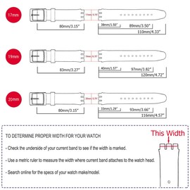 OliBoPo Wasserdichtes Uhrenarmband aus Silikon-Gummi, White, 20mm, Modern