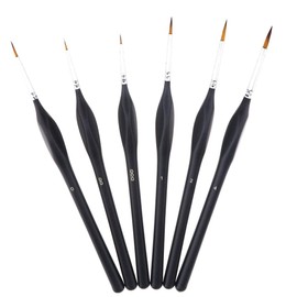 Small Paint Miniature Brushes Fine Tip 6pc Paintbrushes Set for Model Craft Warhammer Airplane Kits Micro Detail Hobby Painting