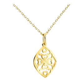 Sofia Milani - Women's Necklace 925 Silver - Gold Plated - Flower Ornament Pendant - N0777