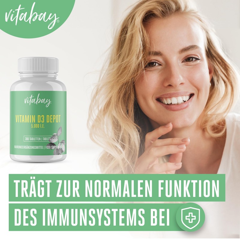 Vitamin D3 Depot 5,000 IU. Only One Vegan Tablet /