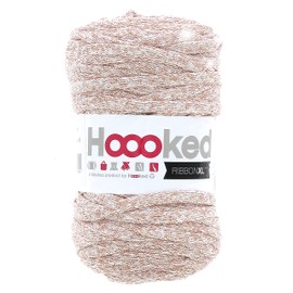 Ribbonxl Lurex Cotton T-Shirt Yarn - 120m, 250g (Crystal White)